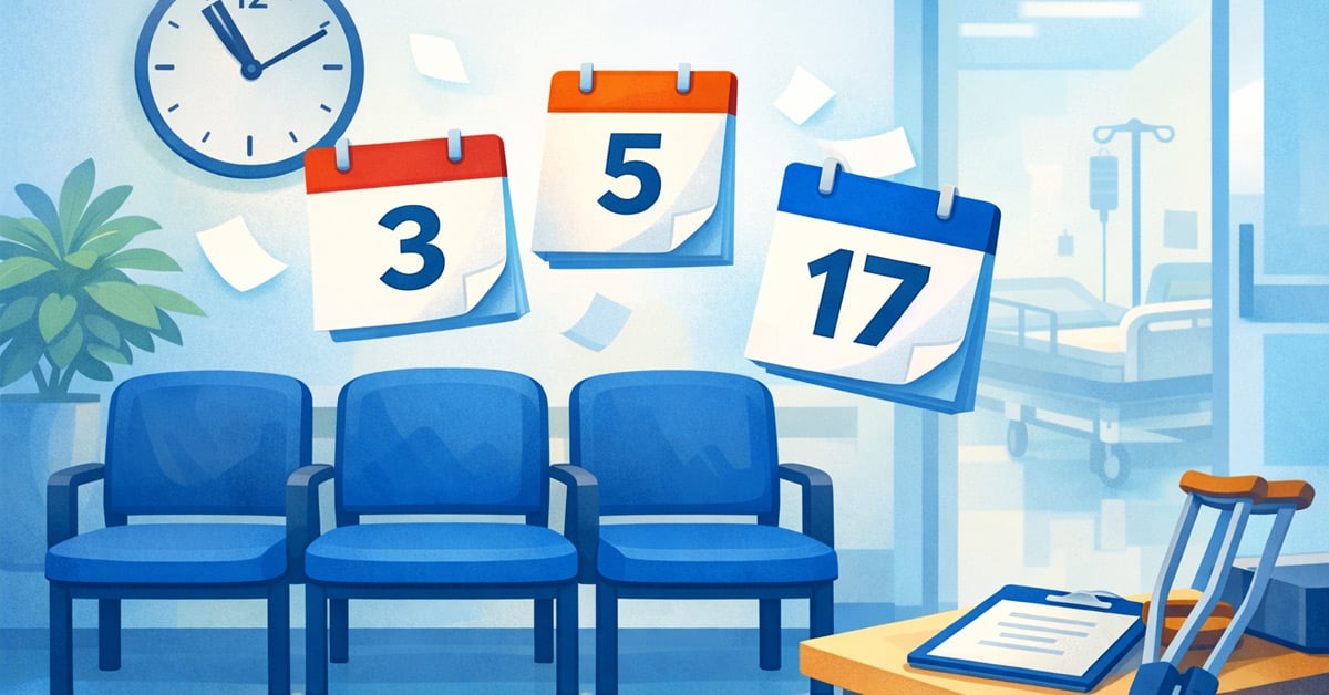 The gap between booking surgery and admission